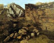 Crumbling Rocks - 古斯塔夫·库尔贝